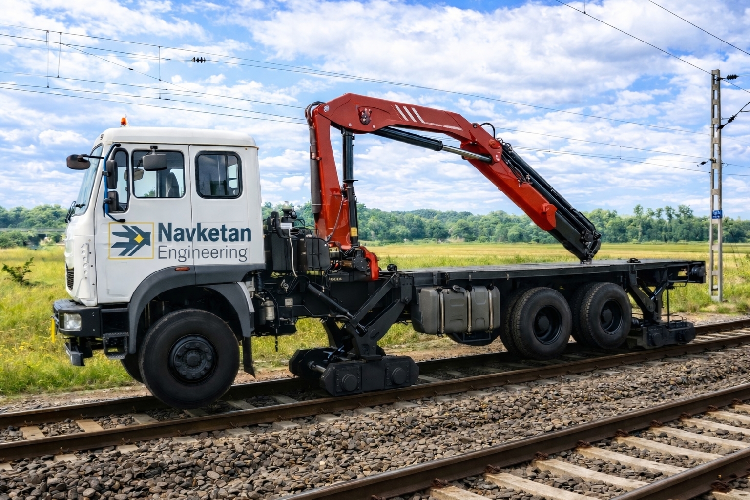 CRANE WITH RRV BOGIE